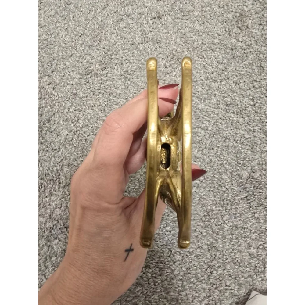 Brass Rocking Horse Candlestick Holder Vintage